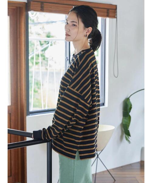 AMERICAN HOLIC（アメリカンホリック）の「BIGシルエットカットプルオーバー（Tシャツ/カットソー・レディース・ブラック/ブルーグリーン/オフホワイト/ブラック系その他4/グレー系その他4・M/L）」の10枚目の写真