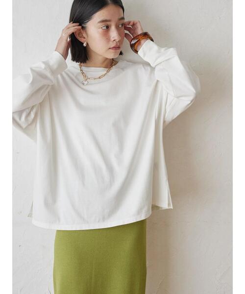 AMERICAN HOLIC（アメリカンホリック）の「BIGシルエットカットプルオーバー（Tシャツ/カットソー・レディース・ブラック/ブルーグリーン/オフホワイト/ブラック系その他4/グレー系その他4・M/L）」の12枚目の写真