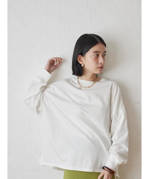 AMERICAN HOLIC（アメリカンホリック）の「BIGシルエットカットプルオーバー（Tシャツ/カットソー・レディース・ブラック/ブルーグリーン/オフホワイト/ブラック系その他4/グレー系その他4・M/L）」の15枚目の写真