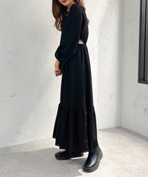 apres jour mignon | ウエストサイドオープンロングワンピース【ZOZOTOWN限定アイテム】(ワンピース)