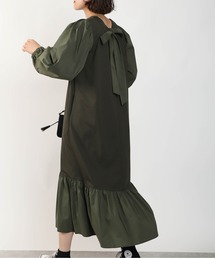 PICCIN | バックリボン異素材ワンピース(ワンピース)