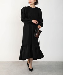 PICCIN | バックリボン異素材ワンピース(ワンピース)