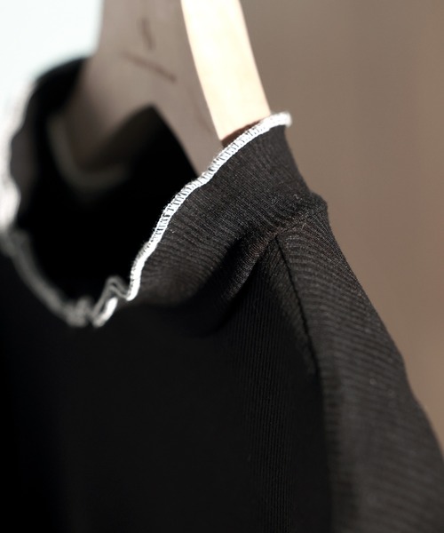 SAISON DE PAPILLON（セゾンドパピヨン）の「メロウフリルカットソープルオーバー（Tシャツ/カットソー・レディース・ホワイト/ブラック・S/M/L）」の21枚目の写真