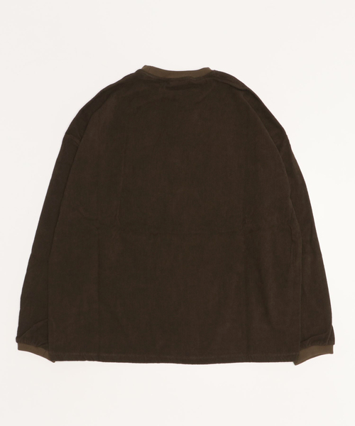 THING FABRICS（シングファブリックス）の「THING FABRICS　ロングTシャツ TFIN-2101（Tシャツ/カットソー・レディース・ブラック/ダークブラウン・FREE）」の3枚目の写真