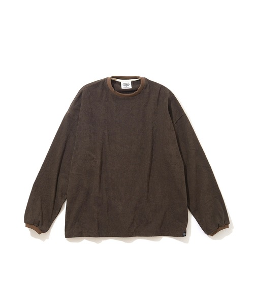 THING FABRICS（シングファブリックス）の「THING FABRICS　ロングTシャツ TFIN-2101（Tシャツ/カットソー・レディース・ブラック/ダークブラウン・FREE）」の7枚目の写真