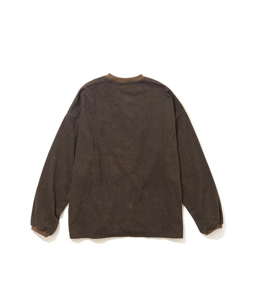 THING FABRICS（シングファブリックス）の「THING FABRICS　ロングTシャツ TFIN-2101（Tシャツ/カットソー・レディース・ブラック/ダークブラウン・FREE）」の6枚目の写真