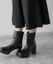 HARE | チャンキーヒールミドルブーツ(HARE)(ブーツ)