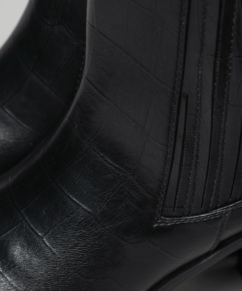 HARE(ハレ)の「チャンキーヒールミドルブーツ(HARE)(ブーツ・レディース・ブラック・MEDIUM/LARGE)」の19枚目の写真