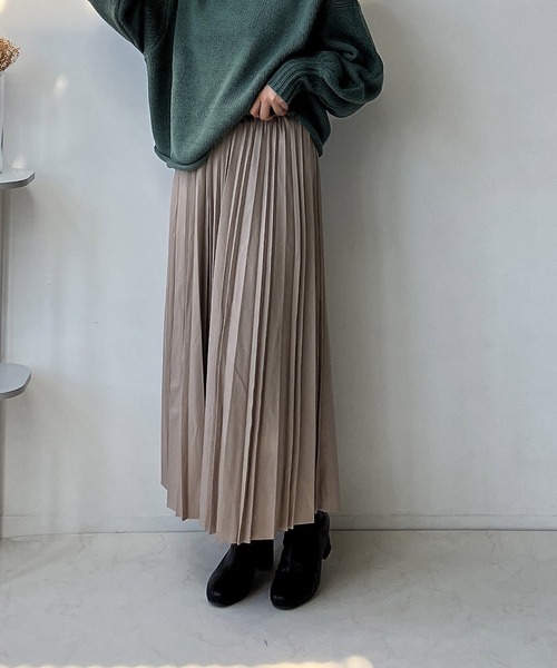 AS KNOW AS plus（アズノゥアズプラス）の「♪変形アコーディオンプリーツスカート（スカート・レディース・チャコールグレー/グリーン/アイボリー/マスタード/グレイッシュベージュ/ライトグリーン/イエロー/ブルー/ブラック系/アイボリー系/グリーン系/グレー系1/ブラウン系1/グリーン系1/ブラック系1/ボルドー/サックスブルー系2/アイボリー系2/ブラック系2/カーキ系3/グレー系3/アイボリー系3/ブルー系2・FREE）」の10枚目の写真