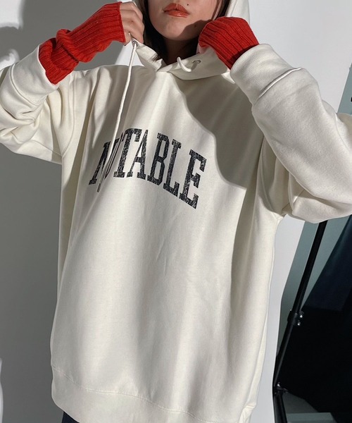 PAGEBOY（ページボーイ）の「クラックロゴパーカー（パーカー・レディース・ブラック/オフホワイト/グレー・FREE）」の5枚目の写真