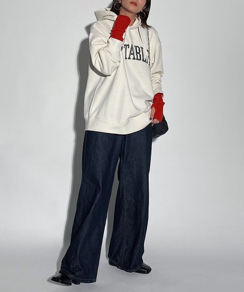 PAGEBOY（ページボーイ）の「クラックロゴパーカー（パーカー・レディース・ブラック/オフホワイト/グレー・FREE）」の8枚目の写真