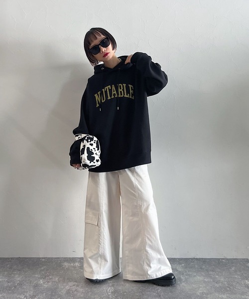 PAGEBOY（ページボーイ）の「クラックロゴパーカー（パーカー・レディース・ブラック/オフホワイト/グレー・FREE）」の13枚目の写真