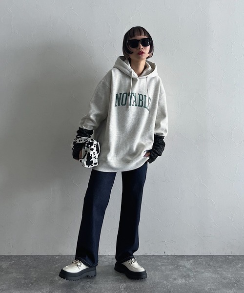 PAGEBOY（ページボーイ）の「クラックロゴパーカー（パーカー・レディース・ブラック/オフホワイト/グレー・FREE）」の17枚目の写真