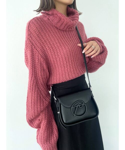 EMODA（エモダ）の「マークバックルショルダーバッグ（ショルダーバッグ・レディース・アイボリー/ブラック/ピンク・FREE）」の6枚目の写真