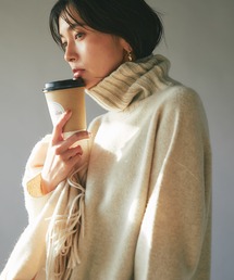 RIVE DROITE | 上質なカシミヤの風合いが魅力/カシミヤ5％バックテールタートルニット(ニット/セーター)