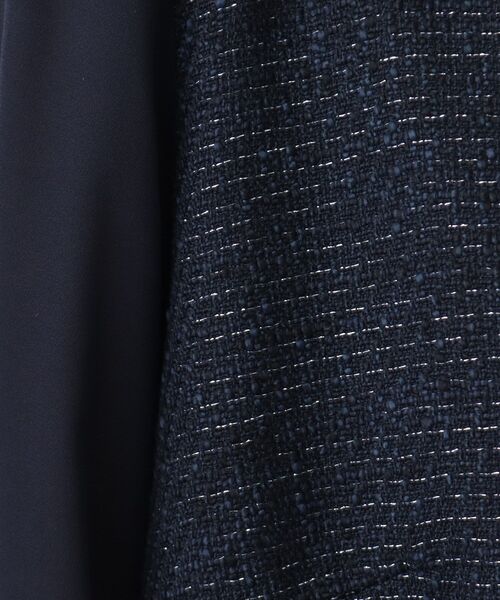 SHOO・LA・RUE（シューラルー）の「◆【S－3L／セットアップ可／セレモニー】ツイード異素材使いワンピース（ワンピース・レディース・ネイビー系7/グレー系その他3・01/04/02/05/03）」の12枚目の写真