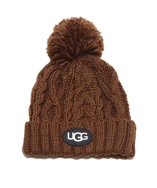 UGG@mos シリコンパッチ ポンポンニット帽 / アグ シリコンパッチ ポンポンニットボウ UGG@mos シリコンパッチ ポンポンニット帽 / アグ シリコンパッチ ポンポンニットボウ