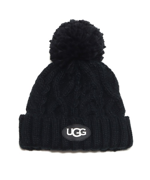 UGG@mos シリコンパッチ ポンポンニット帽 / アグ シリコンパッチ ポンポンニットボウ UGG@mos シリコンパッチ ポンポンニット帽 / アグ シリコンパッチ ポンポンニットボウ