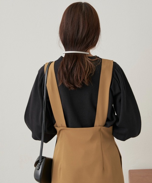 CLEARIMPRESSION （クリアインプレッション）の「タックボリュームスリーブニット（ニット/セーター・レディース・ブラック/ピンク・FREE）」の7枚目の写真