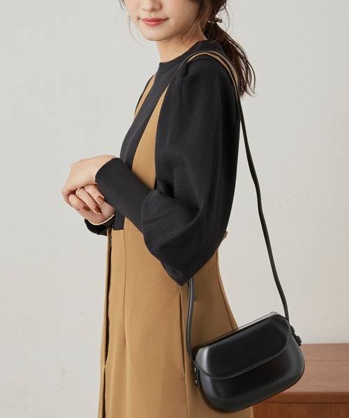 CLEARIMPRESSION （クリアインプレッション）の「タックボリュームスリーブニット（ニット/セーター・レディース・ブラック/ピンク・FREE）」の6枚目の写真