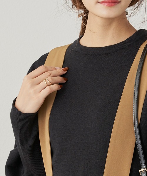 CLEARIMPRESSION （クリアインプレッション）の「タックボリュームスリーブニット（ニット/セーター・レディース・ブラック/ピンク・FREE）」の12枚目の写真