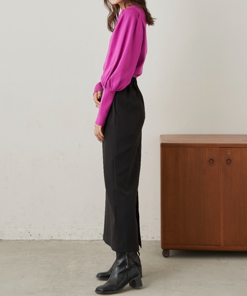 CLEARIMPRESSION （クリアインプレッション）の「タックボリュームスリーブニット（ニット/セーター・レディース・ブラック/ピンク・FREE）」の21枚目の写真