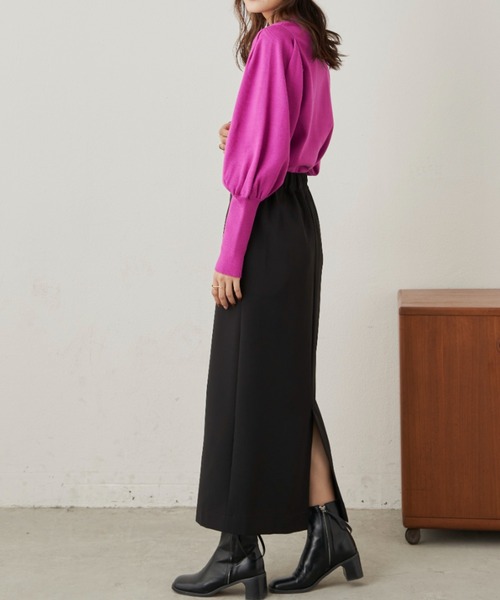 CLEARIMPRESSION （クリアインプレッション）の「タックボリュームスリーブニット（ニット/セーター・レディース・ブラック/ピンク・FREE）」の22枚目の写真
