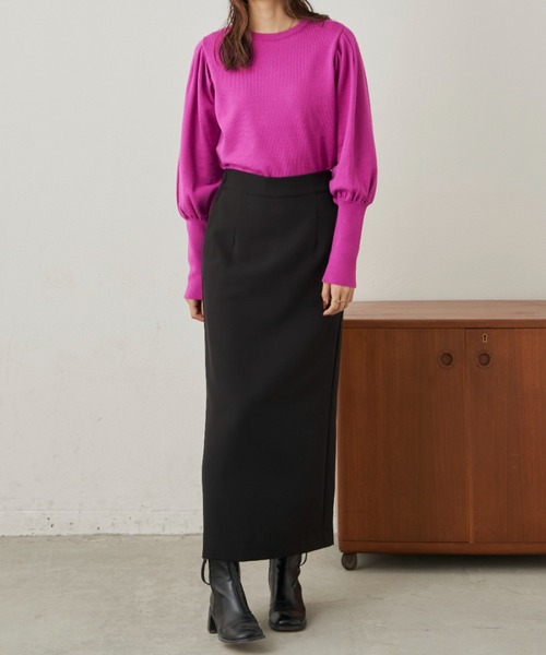 CLEARIMPRESSION （クリアインプレッション）の「タックボリュームスリーブニット（ニット/セーター・レディース・ブラック/ピンク・FREE）」の19枚目の写真