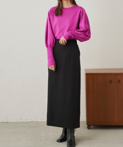CLEARIMPRESSION （クリアインプレッション）の「タックボリュームスリーブニット（ニット/セーター・レディース・ブラック/ピンク・FREE）」の20枚目の写真