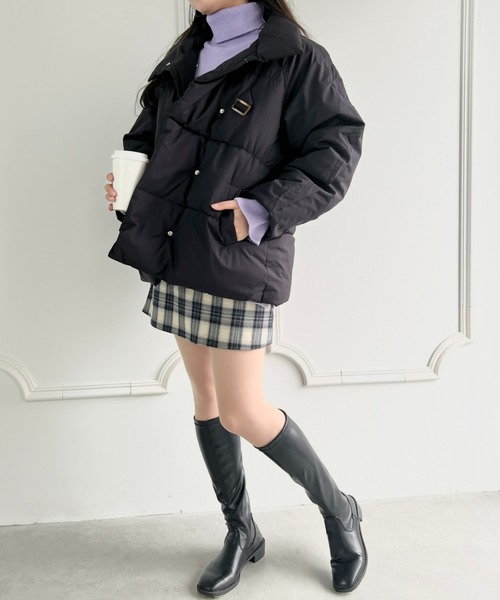 Loueme（ルエム）の「オーバーサイズボリュームエコダウン（ダウンジャケット/コート・レディース・ホワイト/ブラック・FREE）」の13枚目の写真