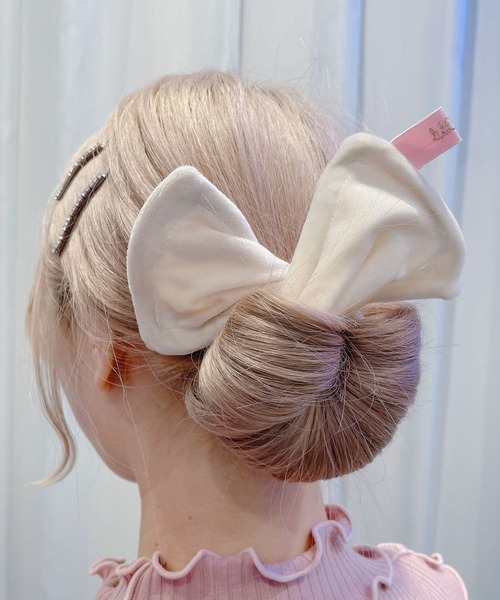 lilLilly(リルリリー)の「ベロアデフトバン(その他ヘアアクセサリー・レディース・ブラック/ホワイト・FREE)」の5枚目の写真