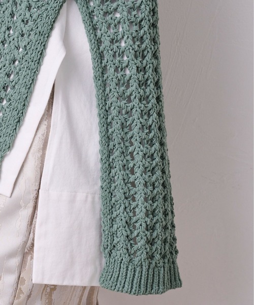 KOH.style（コースタイル）の「サイドスリットメッシュニット（ニット/セーター・レディース・ブラック/パープル系/グリーン・FREE）」の8枚目の写真