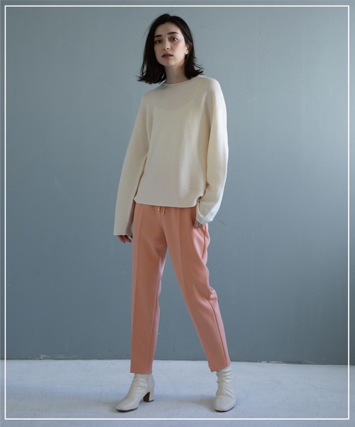 OPAQUE.CLIP（オペークドットクリップ）の「◆ボートネックニット【アンチピリング】（ニット/セーター・レディース・オフホワイト/ブルー/ブラック系2/ブルー系2/オレンジ/ベージュ・34/36/38/40/42）」の10枚目の写真