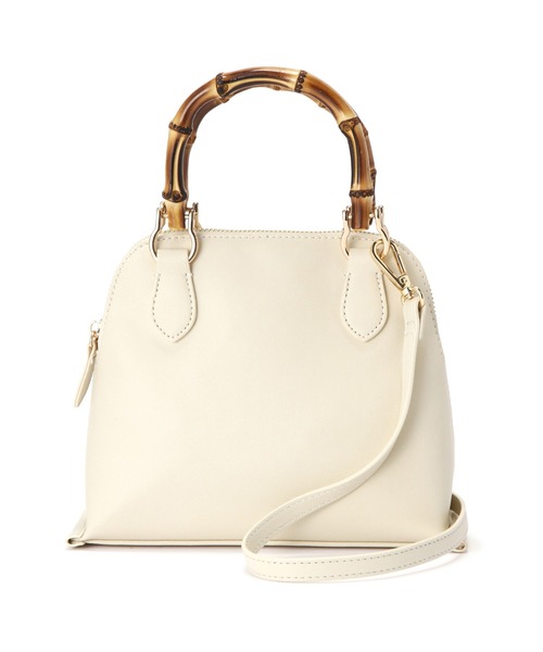 FREE'S MART（フリーズマート）の「バンブーミニショルダーバッグ（ショルダーバッグ・レディース・ブラック/ホワイト/グリーン/ホワイト系その他・ﾌﾘ-）」の2枚目の写真