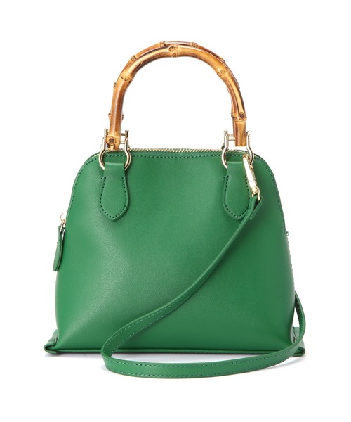 FREE'S MART（フリーズマート）の「バンブーミニショルダーバッグ（ショルダーバッグ・レディース・ブラック/ホワイト/グリーン/ホワイト系その他・ﾌﾘ-）」の4枚目の写真