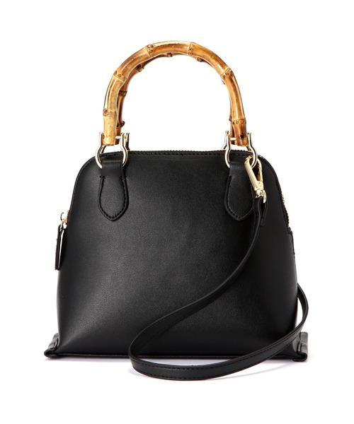 FREE'S MART（フリーズマート）の「バンブーミニショルダーバッグ（ショルダーバッグ・レディース・ブラック/ホワイト/グリーン/ホワイト系その他・ﾌﾘ-）」の3枚目の写真