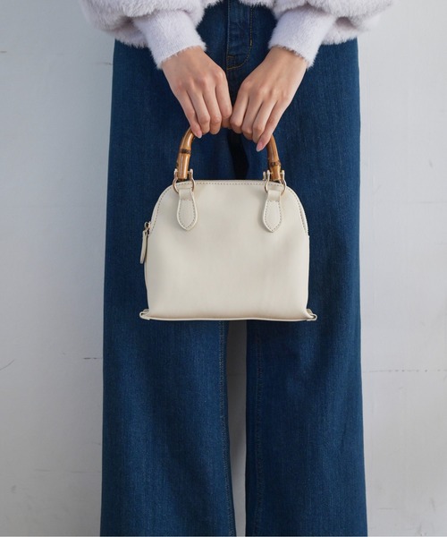 FREE'S MART（フリーズマート）の「バンブーミニショルダーバッグ（ショルダーバッグ・レディース・ブラック/ホワイト/グリーン/ホワイト系その他・ﾌﾘ-）」の14枚目の写真