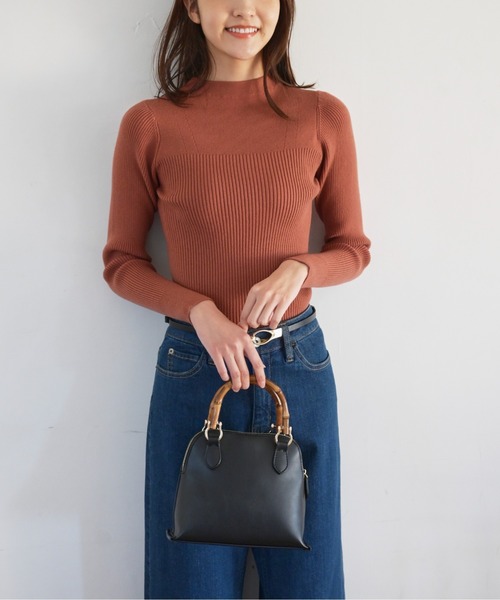 FREE'S MART（フリーズマート）の「バンブーミニショルダーバッグ（ショルダーバッグ・レディース・ブラック/ホワイト/グリーン/ホワイト系その他・ﾌﾘ-）」の16枚目の写真