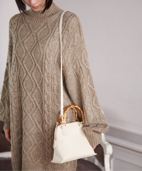 FREE'S MART（フリーズマート）の「バンブーミニショルダーバッグ（ショルダーバッグ・レディース・ブラック/ホワイト/グリーン/ホワイト系その他・ﾌﾘ-）」の22枚目の写真