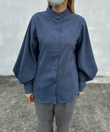 ONEDAYKMC select / バルーン袖ルーズレギュラーカラーシャツ