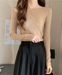 【OKUOKU 0909】コンパクト ベーシックニット oku-tops-685416667220-1733