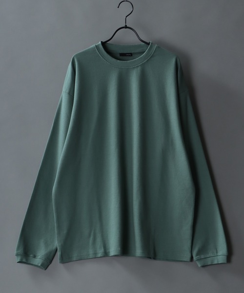 SITRY（シトリー）の「garter jacquard Heavy weight T-shirt/ガータージャガード ヘビーウェイト ロングスリーブTシャツ（Tシャツ/カットソー・メンズ・ブラック/アイボリー/チャコールグレー/グリーン・L/M）」の4枚目の写真