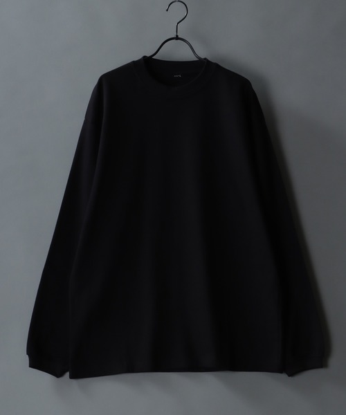 SITRY（シトリー）の「garter jacquard Heavy weight T-shirt/ガータージャガード ヘビーウェイト ロングスリーブTシャツ（Tシャツ/カットソー・メンズ・ブラック/アイボリー/チャコールグレー/グリーン・L/M）」の3枚目の写真