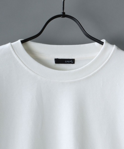 SITRY（シトリー）の「garter jacquard Heavy weight T-shirt/ガータージャガード ヘビーウェイト ロングスリーブTシャツ（Tシャツ/カットソー・メンズ・ブラック/アイボリー/チャコールグレー/グリーン・L/M）」の9枚目の写真