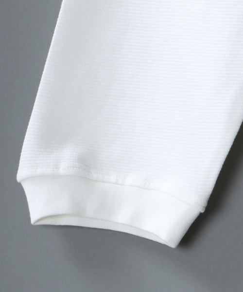 SITRY（シトリー）の「garter jacquard Heavy weight T-shirt/ガータージャガード ヘビーウェイト ロングスリーブTシャツ（Tシャツ/カットソー・メンズ・ブラック/アイボリー/チャコールグレー/グリーン・L/M）」の11枚目の写真