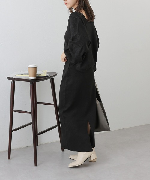 COLONY 2139(コロニートゥーワンスリーナイン)の「ラメニットペンシルスカート(スカート・レディース・ベージュ/グレー/ブラック・FREE)」の10枚目の写真