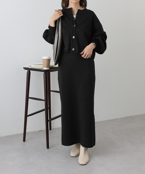 COLONY 2139(コロニートゥーワンスリーナイン)の「ラメニットペンシルスカート(スカート・レディース・ベージュ/グレー/ブラック・FREE)」の8枚目の写真