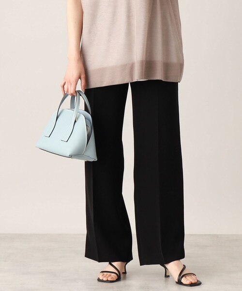UNTITLED（アンタイトル）の「◆【通勤／フォーマル】きれいめ セミワイドパンツ（その他パンツ・レディース・ブルー/ブラック/ライトベージュ・00/01/02/03/04/42/44/46/48/50）」の2枚目の写真