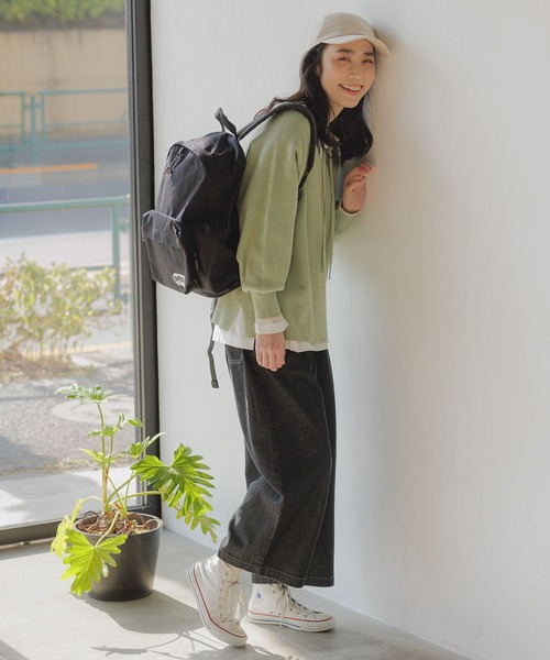 studio CLIP（スタディオクリップ）の「ナチュラルワイドデニムパンツ[プチ・プラスサイズあり]（デニムパンツ・レディース・ブラック/インディゴブルー/その他1/ライトブルー・MEDIUM/LARGE/ﾌﾘｰ(L)/PF）」の12枚目の写真