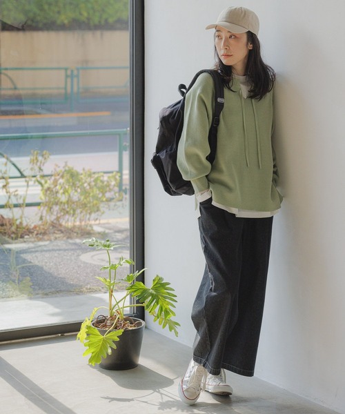 studio CLIP（スタディオクリップ）の「ナチュラルワイドデニムパンツ[プチ・プラスサイズあり]（デニムパンツ・レディース・ブラック/インディゴブルー/その他1/ライトブルー・MEDIUM/LARGE/ﾌﾘｰ(L)/PF）」の15枚目の写真